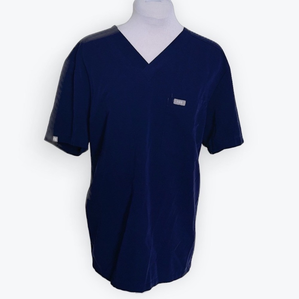 FIGS Technical Collection Navy‎ Blue V-Neck Scrub Top FM1500 XS